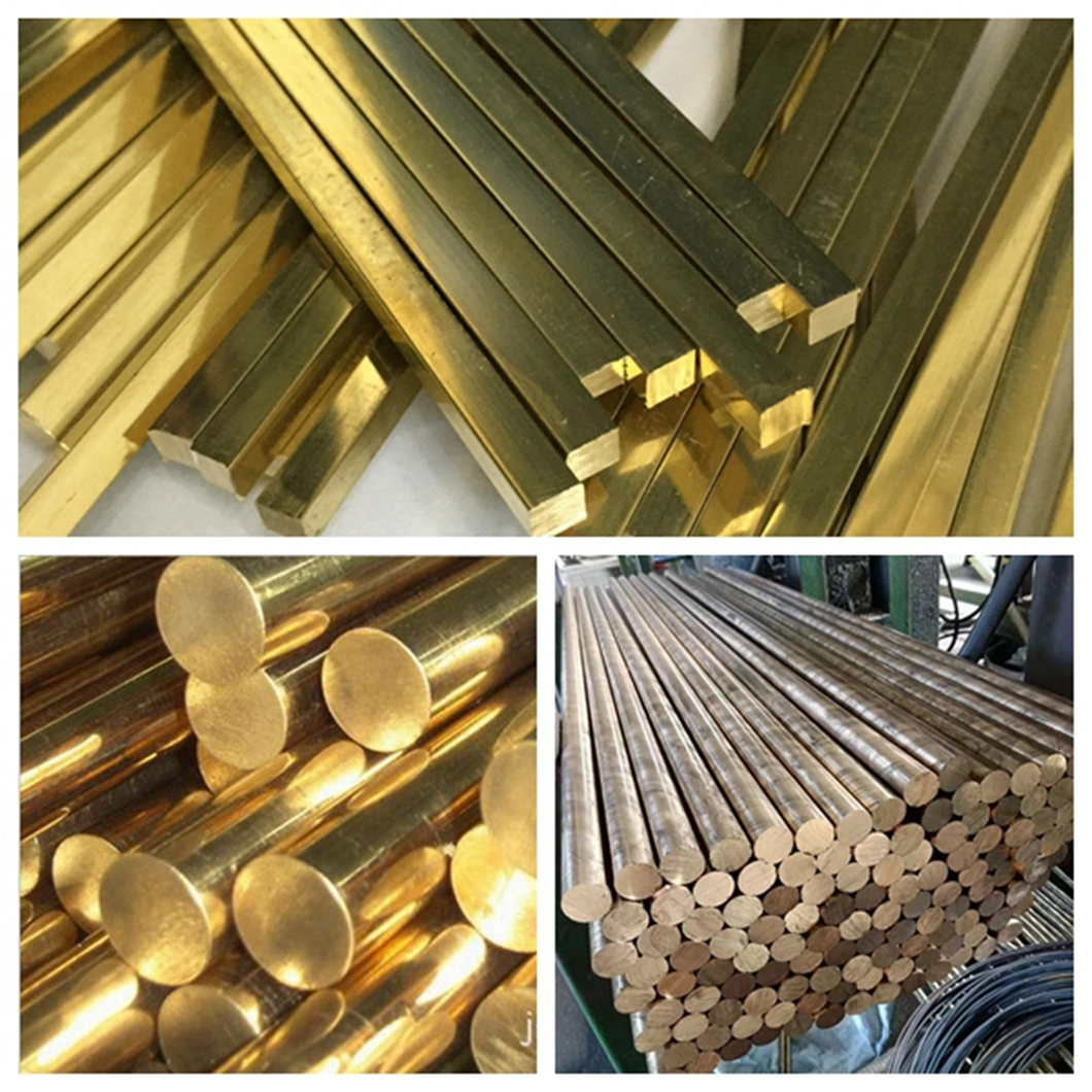 C38000 C36000 Soild Copper Brass Bar Brass Metal Rod Copper Alloy Square Round Hexagon Bars