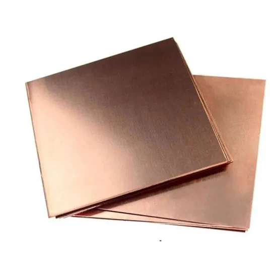 Cathodes de cuivre électrolytiques de haute pureté 99,99% C10100 3mm plaque de cuivre 1mm C12200 C11000 feuille de laiton en alliage de cuivre